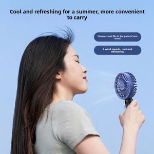 Nuevo Ventilador Portátil Recargable de 6 Velocidades con Pantalla Digital, 1000mAh-1200mAh, Gran Potencia, Silencioso, de Escritorio, para Exteriores, Mini - Product Image 2