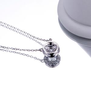 Collar de Joyería de Moda de Oro Blanco MSN-608, Collar de Diamantes Cultivados en Laboratorio, Collar de Oro de 10K, 14K y 18K - Product Image 4