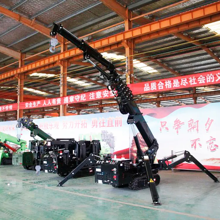 Building Spider Crane Crawler 3 Ton 5 Tons 8 Tons Mini Spider Crane With Foldable Lifting