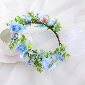 Diadema <span class=keywords><strong>de</strong></span> Flores para Mujer, Corona Floral, Guirnalda para Boda, Accesorios para Fotos <span class=keywords><strong>de</strong></span> Bodas y Festivales, Corona <span class=keywords><strong>de</strong></span> Rosas, Tocado <span class=keywords><strong>de</strong></span> Flores para Boda - Product Image 5