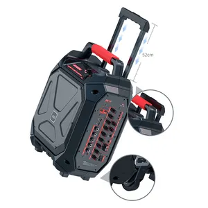 Carrinho personalizado alto-falante 120 w, instrumento de música, equipamento de som plástico, suporte para gravação, transmissão ao vivo para palco