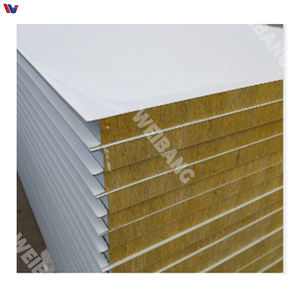 Panneau en laine de roche en acier inoxydable résistant au gel, résistant au feu et à l'eau, écologique pour chambre froide, toit d'usine nord-américaine - Product Image 2