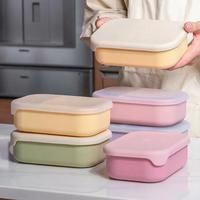 Boîte de rangement pour le déjeuner en silicone, qualité alimentaire, légère, utilisable au micro-ondes, boîte à lunch pour les employés de bureau, esthétique haut de gamme
