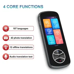 2024 Latest Instant Pocket Language Translation Portable 12 Language Offline Translator Device With Voice Real Time Translator
