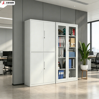 Armoire de rangement basse JIUSHUN de style moderne en acier verrouillable pour dossiers, données de bureau et archivage de bons financiers