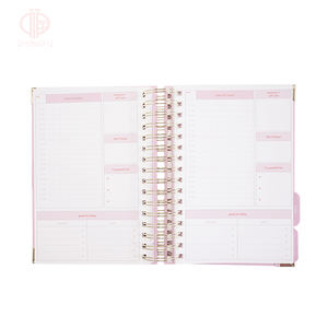 Girl Power Journal Planner 2024 Rosa 12 meses oro de lujo estampado en caliente Tapa dura con borde elástico de oro malo <span class=keywords><strong>libro</strong></span> de notas personalizado - Product Image 4