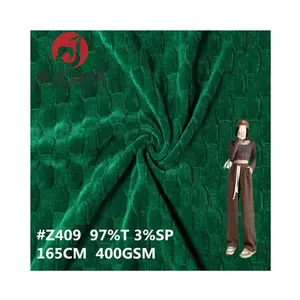 Factory Price Soft 400GSM Polyester Chessboard Chenille Knit Fabric For Garment