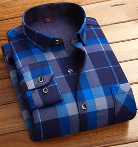 OEM\ODM Camisa De Vestir Manga Larga Custom Checker Latest Design 100% Cotton Wholesale Flannel Shirt For Men Men Long Sleeve