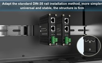 Injecteur PoE 90W Rail Din 10/100/1000M Gigabit Power Over Ethernet Injecteur PoE 90w 802.3bt Avec Fonction Booster