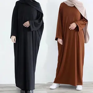 NEW MODEL Knitted Winter Daily Dress Robe Sweater Abaya Women Muslim Dress Europe America Islamic Warm Loose Clothing Caftan
