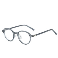 MS 9187 Bingkai Kacamata Bulat Full-Rim Retro TR90 untuk Pria Wanita Desain Ringan Bantalan Hidung yang Dapat Disesuaikan