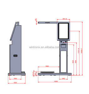 Wintronix Đầu đọc hộ chiếu mã hóa bàn phím Đầu đọc mã vạch máy quét dấu vân tay sàn thường Vụ Hành lý quy mô sân bay <span class=keywords><strong>kiosk</strong></span> - Product Image 6