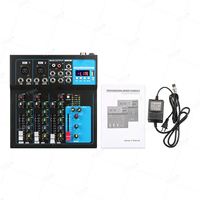 Console de mixage audio numérique professionnelle TNH F4 pour DJ / Table de mixage audio 4 canaux avec carte son intégrée