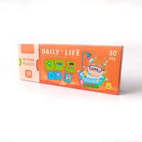 Jeux de puzzle assortis personnalisés de la vie quotidienne boîte d'emballage de cartes d'éducation pour enfants d'appariement cognitif jouets
