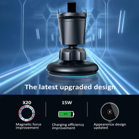 Support de chargeur de voiture magnétique sans fil 15W avec fixation sécurisée pour grille d'aération, station de support de téléphone stable pour iPhone 16 15 et téléphones Android