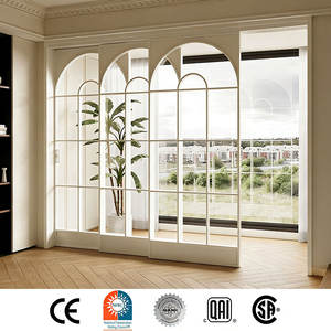 Porte coulissante professionnelle en aluminium et verre dépoli, style vintage français, pour salle de bain, cuisine et salon - Product Image 1