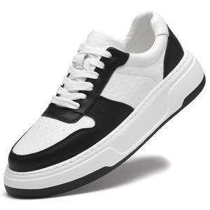 Zapatos Elevadores de Moda de Alta Calidad para Hombre, con Cordones, de Cuero Genuino, Blancos, Transpirables, Ligeros, que Aumentan la Estatura - Product Image 2