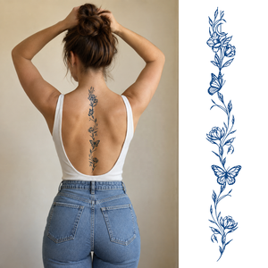 Tatuaggio Temporaneo da <span class=keywords><strong>Donna</strong></span> Sexy per la Schiena, Nuova Moda, 2 Settimane, Carino, alle Erbe, Jagua Gardenia, Adesivo Semi-Permanente - Vendita all'Ingrosso - Product Image 2