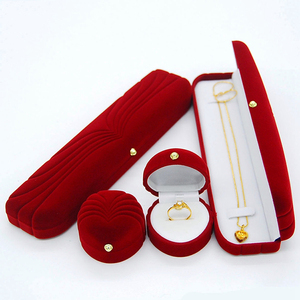 Vintage <b>Velvet</b> <b>Jewelry</b> Box Heart Ring & Long Necklace Storage Case Gift <b>Boxes</b> for Wedding Engagement <b>Jewelry</b> Packaging Display - Product Image 1