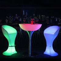 Table de bar LED haute pour l'extérieur