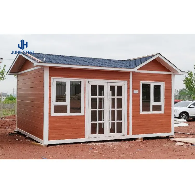 20ft case prefabbricate minuscole camera da letto verde con confezione piatta casa Container estraibile