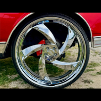 RCSR MTW805 Nouvelles jantes forgées chromées à profil profond de 24 et 26 pouces, jantes forgées en 2 parties pour C10 Cutlass Impala Carlo Chevy
