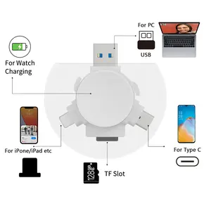 SIKAI Mobile Qi Wireless Charger Charging for Apple Watch USB 3.0 Flash Drive for Samsung for Huawei for Oneplus