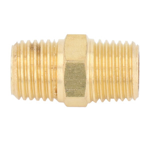 Brass Threaded Connector Double External NPT Adapter For Hydraulic Air Water Pipes 18-1 Copper Plug In - Product Image 5