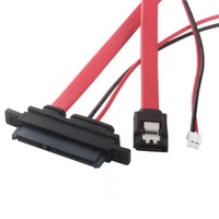 Kabel Data & Daya Terintegrasi PC PH2.0 2-Pin IDE + 7+15P untuk Hard Drive & Optical Drive PVC 30cm Desktop Stok