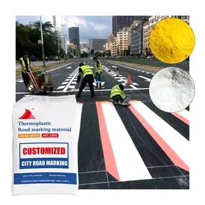 White thermoplastic reflective road paint material supplier professional customized colored traffic paint