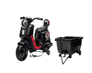 Voiture jouet à conduire moto électrique à carrosserie ouverte 3 roues pour la sécurité tricycle électrique avec musique