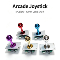 Manette de jeu d'arcade en métal, axe long de 47 mm, rechargeable, pièces de contrôleur de jeu de combat pour borne d'arcade DIY