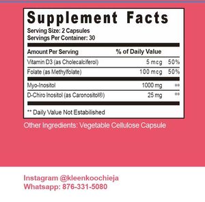 Suplemen Kapsul Myo-<span class=keywords><strong>Inositol</strong></span> & D-Chiro <span class=keywords><strong>Inositol</strong></span> Label Pribadi Mempromosikan Keseimbangan Hormonal dan Mendukung Kapsul <span class=keywords><strong>Inositol</strong></span> - Product Image 2