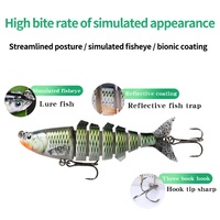 Umpan Pancing Plastik, Umpan Pancing Trolling Multi-bagian 11CM 26G, Umpan Imitasi, Umpan Pancing Laut Keras