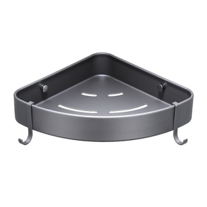 Gun Gray Zinc Alloy Modern Eco-Friendly Standing Corner <b>Shower</b> Caddy for Bathroom Rack Toilet <b>Shower</b> Room <b>Storage</b> - Product Image 2