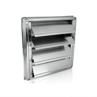 Volet d'aération carré extérieur en acier inoxydable de 100 mm résistant aux intempéries, grille de ventilation à gravité pour conduit de climatisation