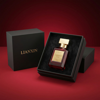 Flacon de parfum en verre vide de luxe 30ml 50ml 100ml, rouge rubis, octogonal, avec capuchon animal personnalisé et couvercle doré