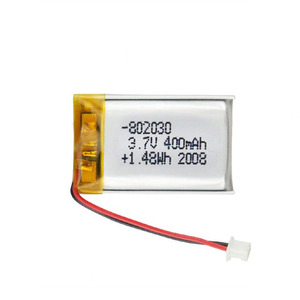 고품질 802030 <span class=keywords><strong>3</strong></span>.7V 400mAh 리포 배터리 082030 충전식 리튬 폴리머 배터리 - Product Image 1