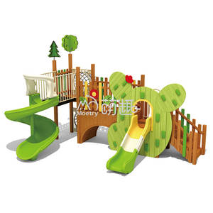 Moetry Montessori parque infantil Natural Manzano temática niños al aire libre Juegos de madera con puente para guarderí<span class=keywords><strong>a</strong></span> - Product Image 6