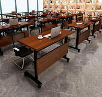 Table d'ordinateur pliable, bureau long pliable pour les formations et les établissements d'enseignement