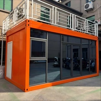 Maison conteneur modulaire de luxe à paroi vitrée, à assemblage rapide et démontable, pour bureaux, centres commerciaux et hôtels