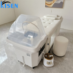 อ่างสระผมแบบพกพา Kisen โต๊ะทำผม เตียงสปาหัว ปรับแต่งได้ สีดำ ขาว เบจ เตียงสระผมแบบไม่ใช้ท่อ - Product Image 2