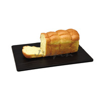 Assiette rectangulaire en ardoise de dîner en plastique de couleur noire assiette en mélamine de plus grande taille
