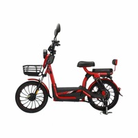 Vélo électrique de ville 20 pouces 800W 48V pour adulte, avec moteur arrière, panier avant et siège arrière