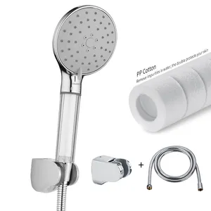 Chuveiro de mão com cartucho de PP para chuveiro com filtro ABS, chuveiro de mão com alta pressão de água