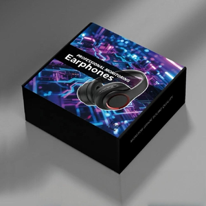Caja de regalo rígida con tapa y base, caja de cartón duro, caja para embalaje de electrónicos, caja para auriculares, impresión personalizada - Product Image 1