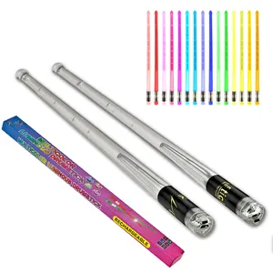 Drum Sticks Light Up Drum Sticks For Adults Lighted LED Rechargeable 15 Color Changing Glowing Drummer Plastic Drum Stick