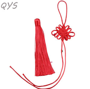 Pendentif QYS Nœud Chinois avec Pompon, Breloque Traditionnelle Porte-Bonheur, Ornement Suspendu DIY pour Porte-clés, Cadeau - Product Image 3