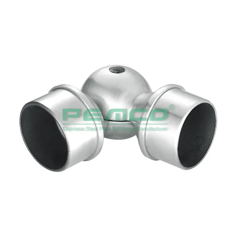 Outdoor Staircase Railing Casting Flexible 180 Degree 304 316 Stainless Steel Knuckle Pipe Rack Joint Fittings
