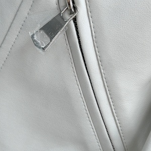 Veste en cuir pour <span class=keywords><strong>femme</strong></span>, coupe courte, résistante au vent, écologique, personnalisable en couleur et taille, en cuir PU - Product Image 3